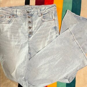 Light Blue Button-Fly  Bellish Bottom Jeans